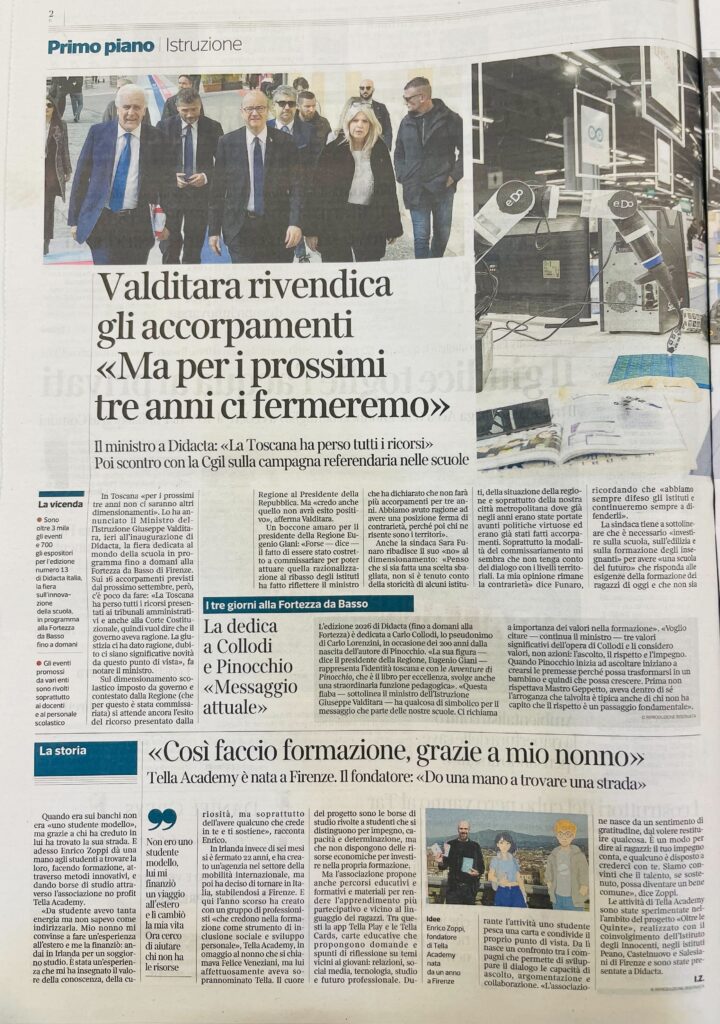 Tella Academy sul Corriere della Sera tellaacademy corrieredellasera