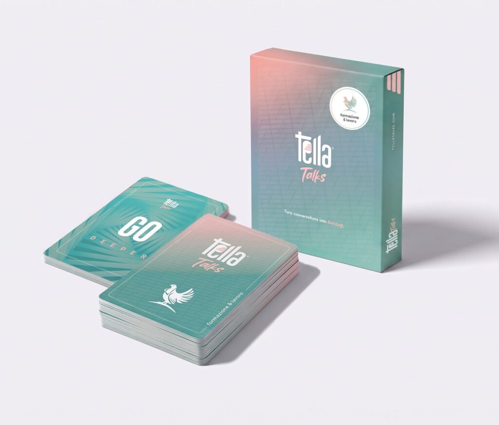 Tella Cards: un nuovo strumento di active learning per stimolare dialogo, pensiero critico e partecipazione in classe tella talks cards decks